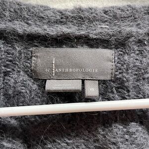 Anthropologie Charcoal Textured Knit